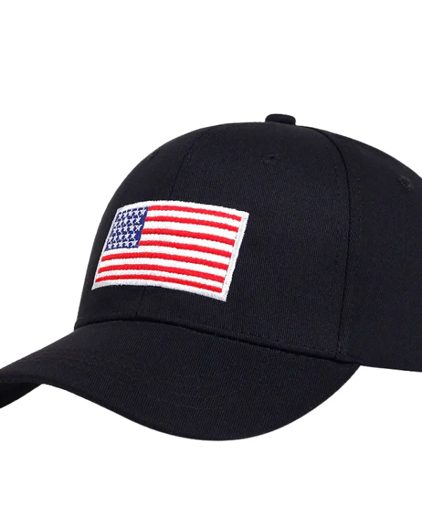 Adjustable Baseball Cap with USA Flag Embroidery for Both Men and Women